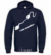 Men`s hoodie I HATE COMPETITION navy-blue фото