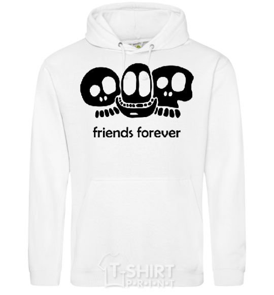 Men`s hoodie FRIENDS FOREVER White фото