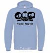 Men`s hoodie FRIENDS FOREVER sky-blue фото