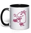 Mug with a colored handle PHOTOGRAPHER black фото