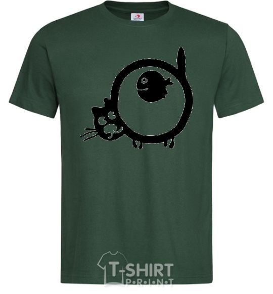 Men's T-Shirt WHO ATE THE FISH? bottle-green фото