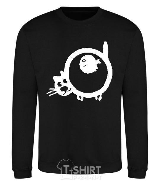 Sweatshirt WHO ATE THE FISH? black фото