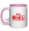 Mug with a colored handle IT's A HELL OF JOB ... light-pink фото