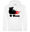 Men`s hoodie BORN TO ROCK White фото