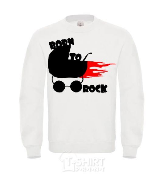 Sweatshirt BORN TO ROCK White фото