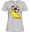 Women's T-shirt FOOTBALL BRAIN grey фото