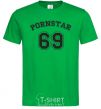 Men's T-Shirt PORNSTAR 69 inscription kelly-green фото