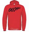 Men`s hoodie MY NAME IS 007 bright-red фото