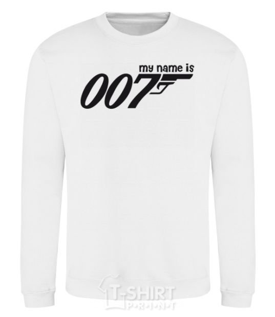 Sweatshirt MY NAME IS 007 White фото