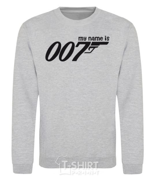 Sweatshirt MY NAME IS 007 sport-grey фото