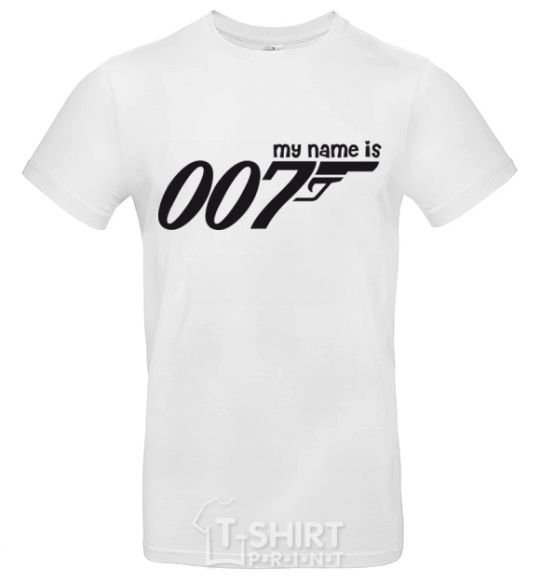 Мужская футболка MY NAME IS 007 Белый фото