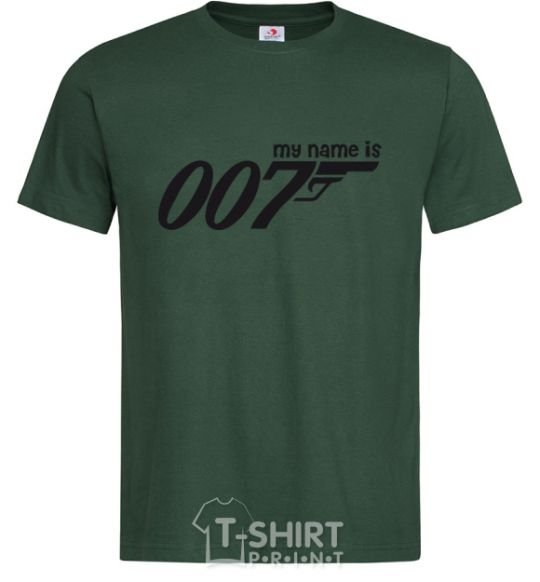 Men's T-Shirt MY NAME IS 007 bottle-green фото