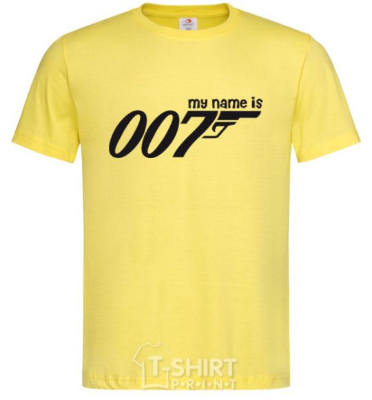 Men's T-Shirt MY NAME IS 007 cornsilk фото