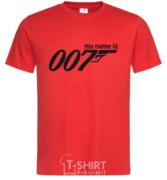 Men's T-Shirt MY NAME IS 007 red фото