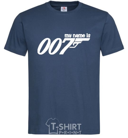 Men's T-Shirt MY NAME IS 007 navy-blue фото