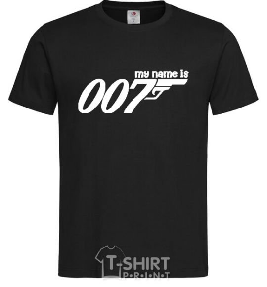 Мужская футболка MY NAME IS 007 Черный фото