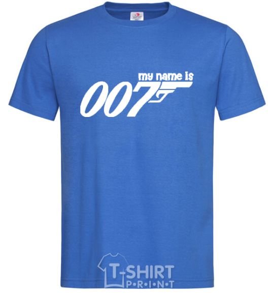 Men's T-Shirt MY NAME IS 007 royal-blue фото