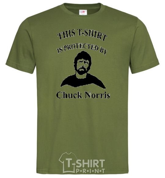 Men's T-Shirt ... PROTECTED BY CHUCK NORRIS millennial-khaki фото
