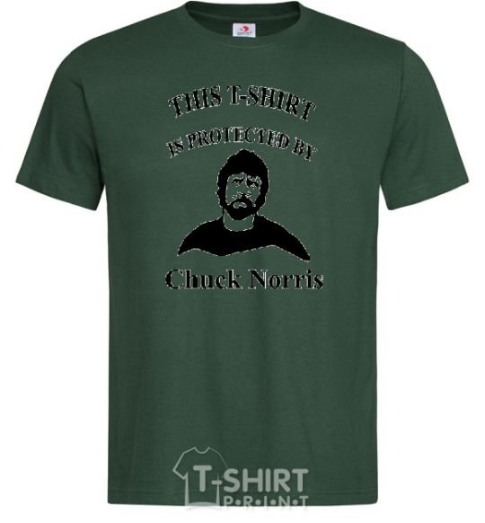 Men's T-Shirt ... PROTECTED BY CHUCK NORRIS bottle-green фото
