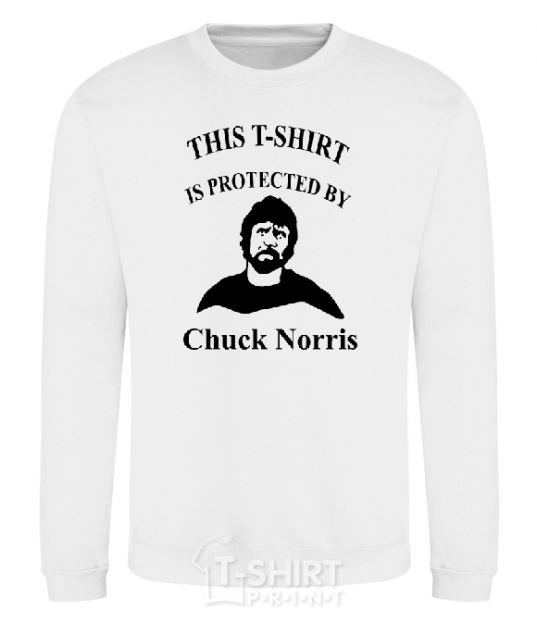 Sweatshirt ... PROTECTED BY CHUCK NORRIS White фото