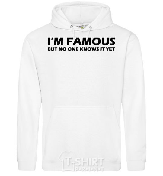 Men`s hoodie I'M FAMOUS White фото