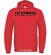Men`s hoodie I'M FAMOUS bright-red фото