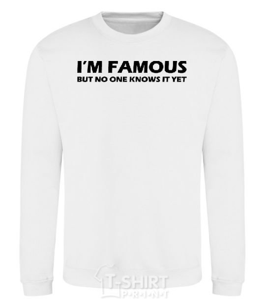 Sweatshirt I'M FAMOUS White фото