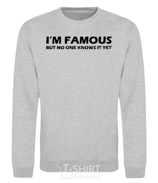 Sweatshirt I'M FAMOUS sport-grey фото