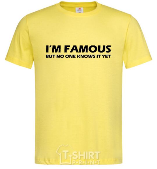 Men's T-Shirt I'M FAMOUS cornsilk фото