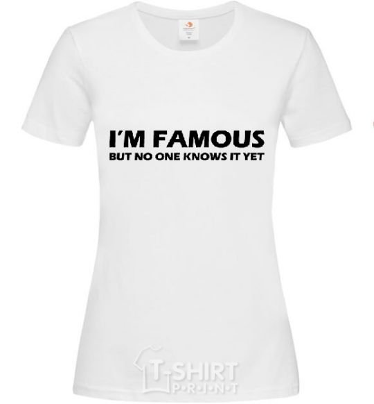 Women's T-shirt I'M FAMOUS White фото