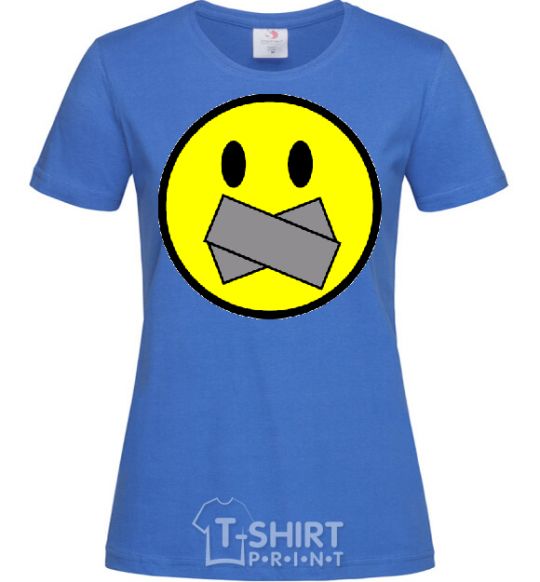 Женская футболка DON'T SMILE Ярко-синий фото
