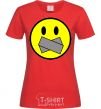 Women's T-shirt DON'T SMILE red фото