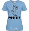 Women's T-shirt POSITIVE V.1 sky-blue фото