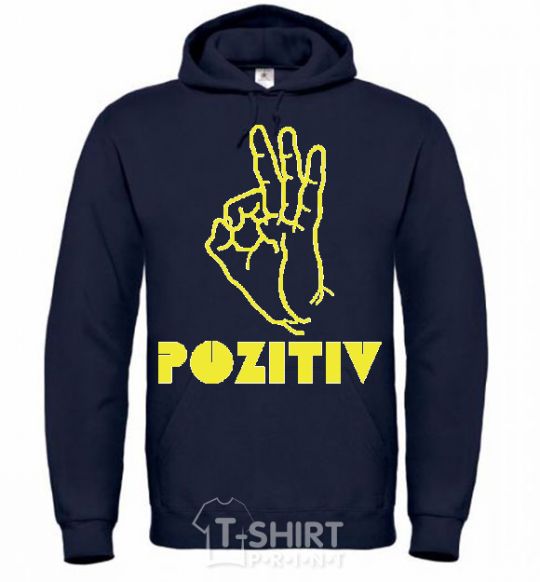 Men`s hoodie POSITIVE V.1 navy-blue фото