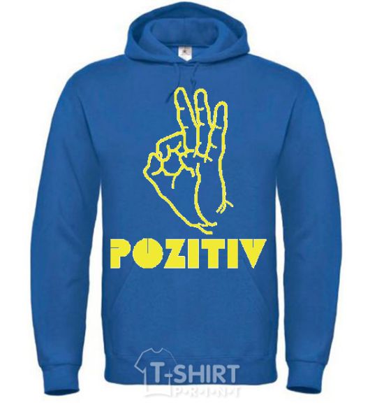 Men`s hoodie POSITIVE V.1 royal фото