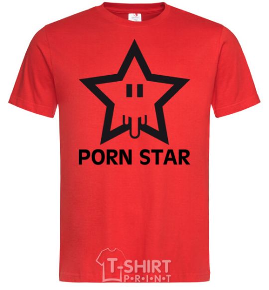 Мужская футболка PORN STAR Красный фото