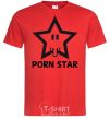 Men's T-Shirt PORN STAR red фото