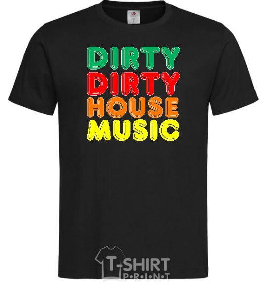 Мужская футболка DIRTY HOUSE MUSIC Черный фото