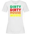 Женская футболка DIRTY HOUSE MUSIC Белый фото