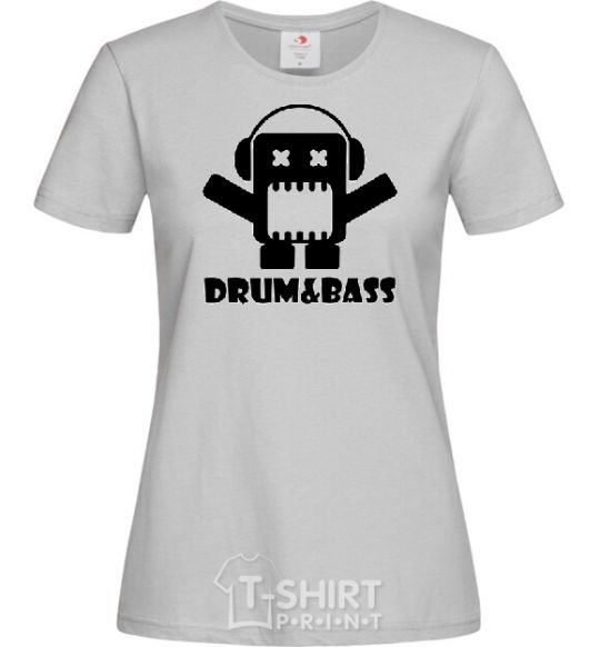 Women's T-shirt DRUM&BASS grey фото