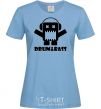 Women's T-shirt DRUM&BASS sky-blue фото