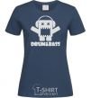 Women's T-shirt DRUM&BASS navy-blue фото