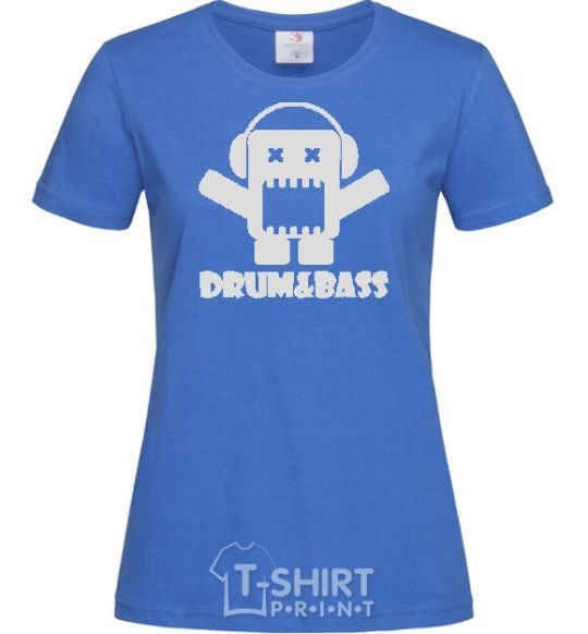 Women's T-shirt DRUM&BASS royal-blue фото