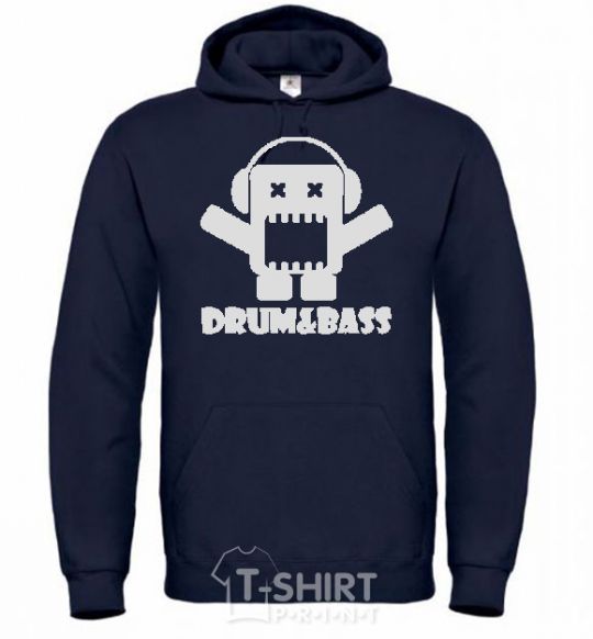 Men`s hoodie DRUM&BASS navy-blue фото