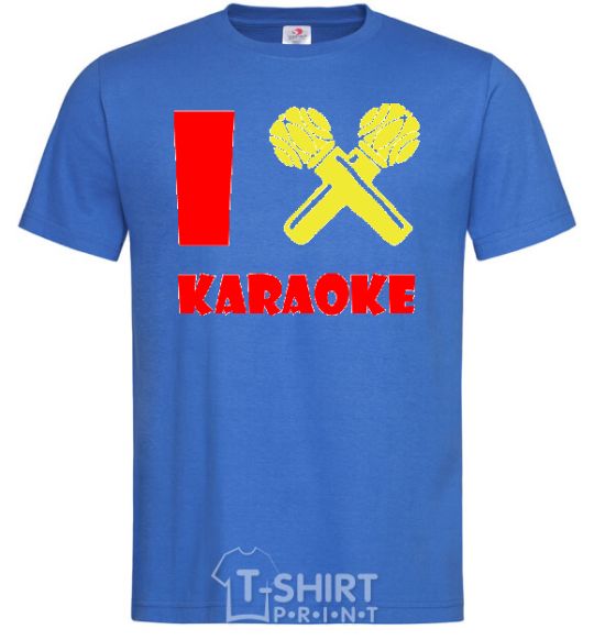 Men's T-Shirt I KARAOKE royal-blue фото