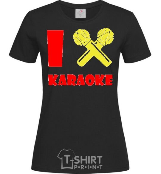 Женская футболка I KARAOKE Черный фото