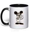 Mug with a colored handle MICKEY MAUS #2 black фото