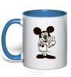 Mug with a colored handle MICKEY MAUS #2 royal-blue фото