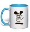 Mug with a colored handle MICKEY MAUS #2 sky-blue фото