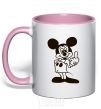 Mug with a colored handle MICKEY MAUS #2 light-pink фото